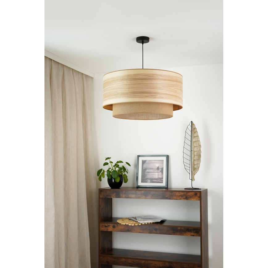 Brilagi - Pendel MONTANA BOHO 1xE27/15W/230V diameter 60 cm brun/sort