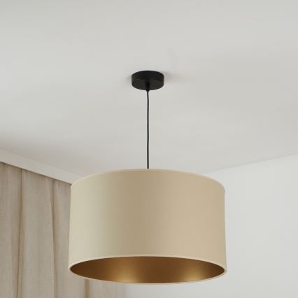 Brilagi - Pendel OREGON ROLLER VEGE 1xE27/15W/230V diameter 45 cm beige