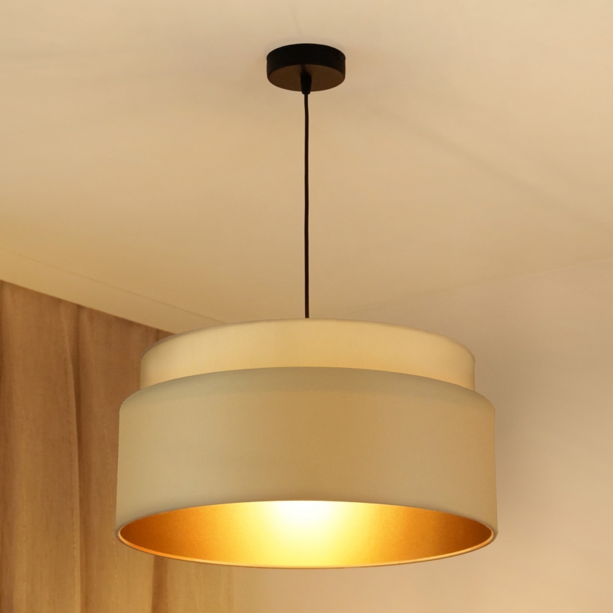 Brilagi - Pendel OREGON VEGE 1xE27/15W/230V diameter 45 cm beige
