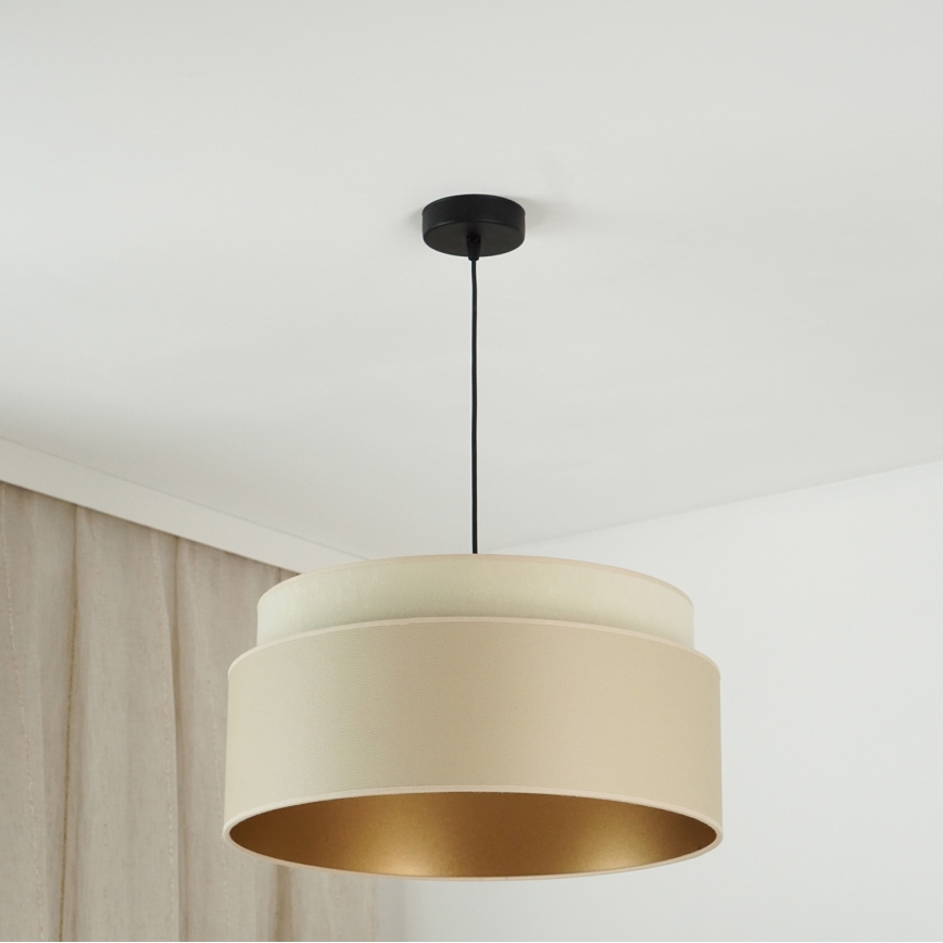 Brilagi - Pendel OREGON VEGE 1xE27/15W/230V diameter 45 cm beige