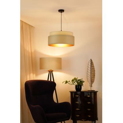 Brilagi - Pendel OREGON VEGE 1xE27/15W/230V diameter 45 cm beige