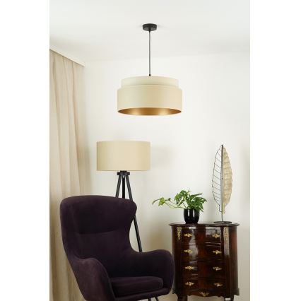 Brilagi - Pendel OREGON VEGE 1xE27/15W/230V diameter 45 cm beige