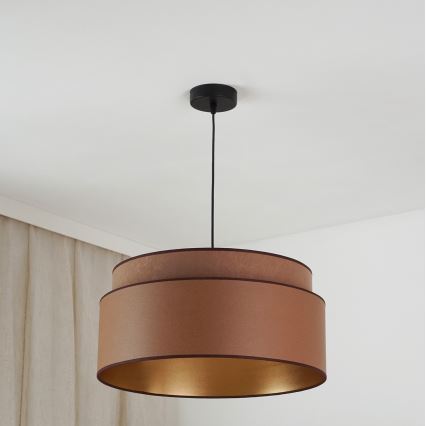 Brilagi - Pendel OREGON VEGE 1xE27/15W/230V diameter 45 cm brun