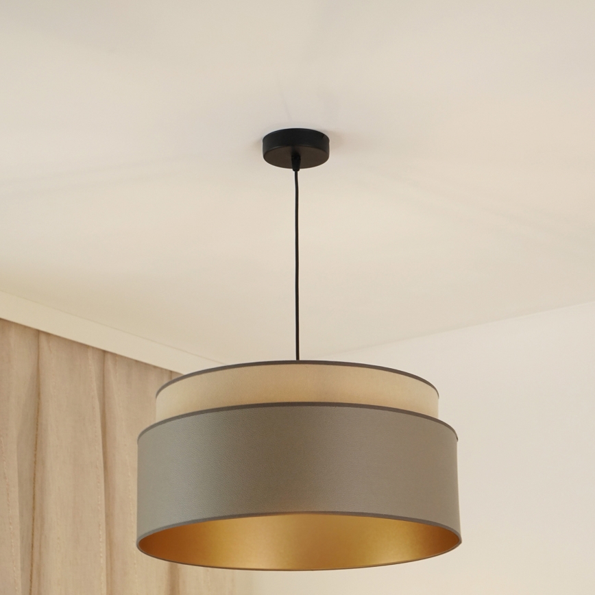 Brilagi - Pendel OREGON VEGE 1xE27/15W/230V diameter 45 cm grå