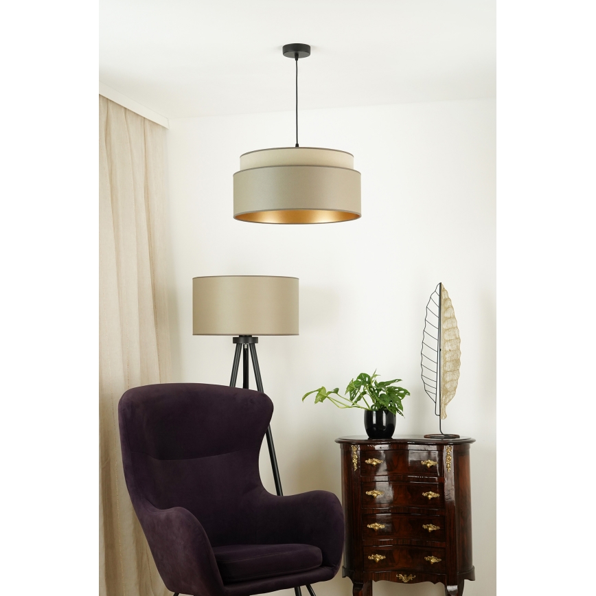 Brilagi - Pendel OREGON VEGE 1xE27/15W/230V diameter 45 cm grå