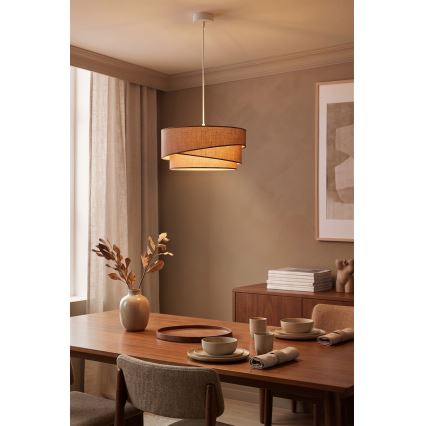 Brilagi - Pendel på kabel ARROW 1xE27/60W/230V Ø 45 cm brun