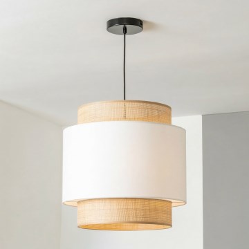 Brilagi - Pendel på kabel CERIA 1xE27/40W/230V Ø 30 cm sort/beige/hvid