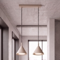 Brilagi - Pendel på kabel CONE DOUBLE 2xGX53/15W/230V beige