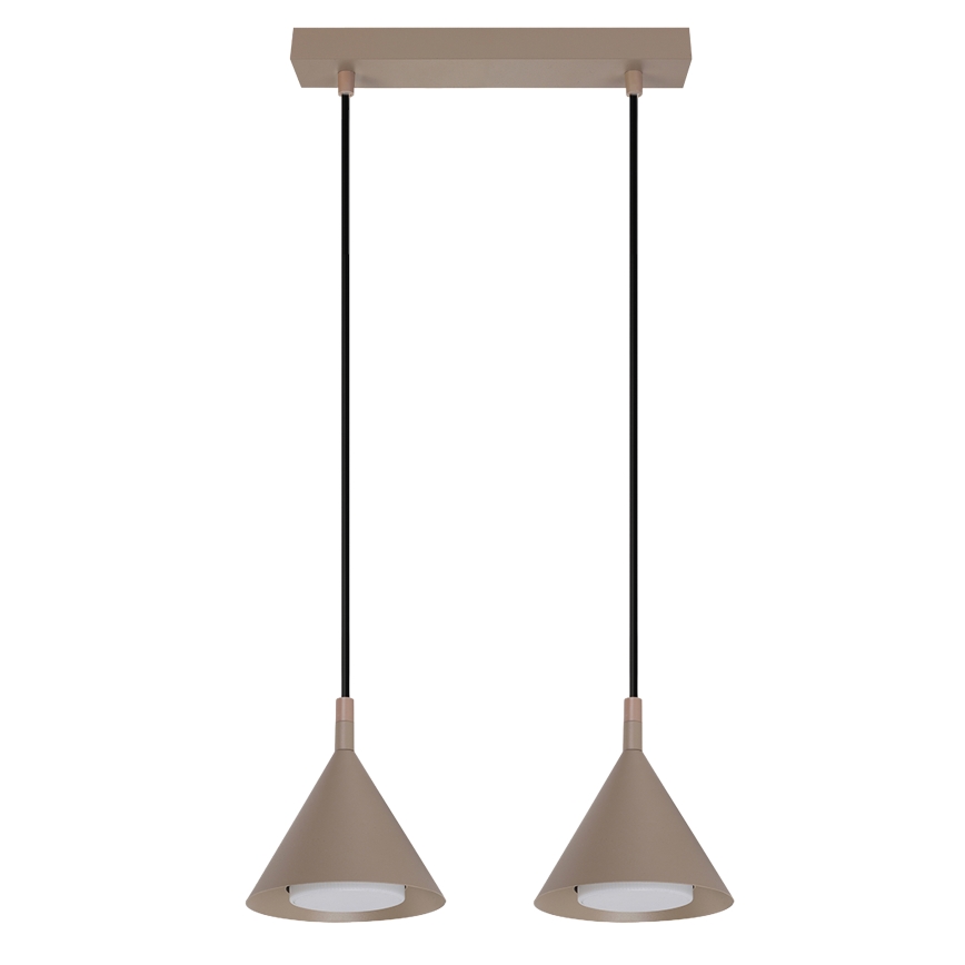 Brilagi - Pendel på kabel CONE DOUBLE 2xGX53/15W/230V beige