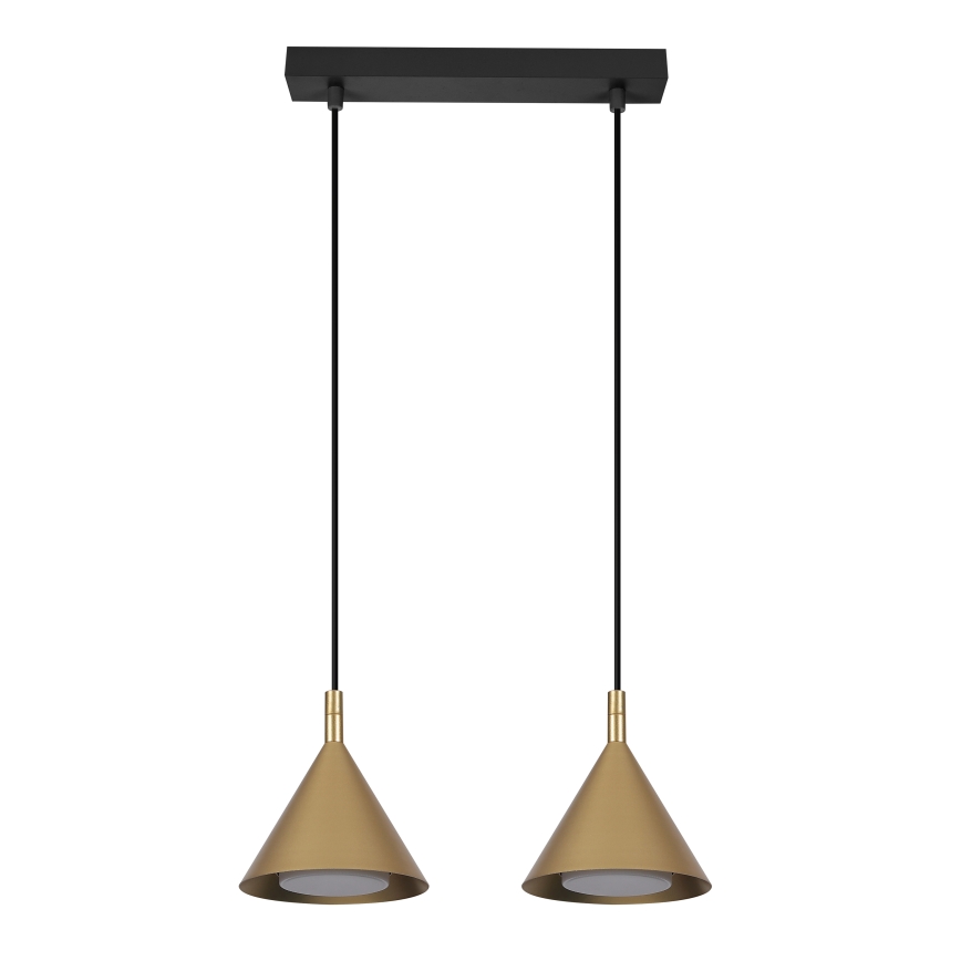 Brilagi - Pendel på kabel CONE DOUBLE 2xGX53/15W/230V guld