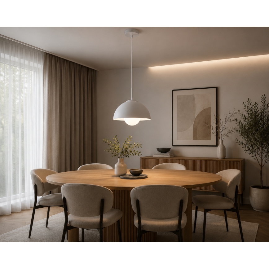BRILAGI - Pendel på kabel COSMO 1xE27/60W/230V Ø 30 cm hvid/guld