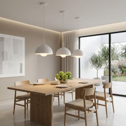 BRILAGI - Pendel på kabel COSMO 1xE27/60W/230V Ø 30 cm hvid/guld