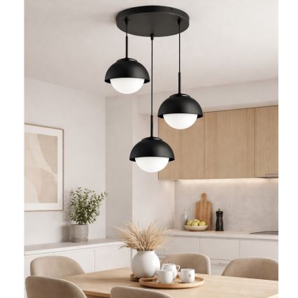 BRILAGI - Pendel på kabel COSMO 3xE27/60W/230V sort