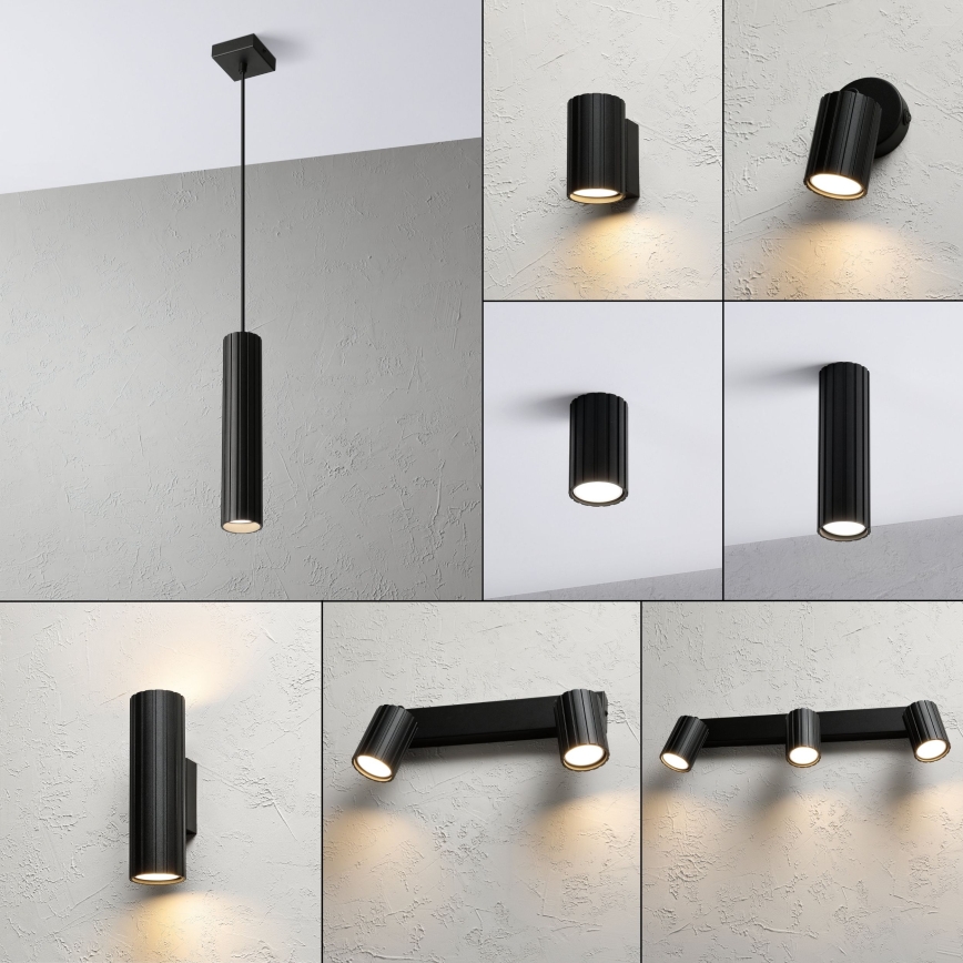 Brilagi - Pendel på kabel CRISPINA 1xGU10/10W/230V sort