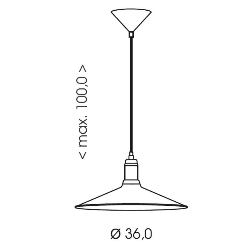 Brilagi - Pendel på kabel FORGE 1xE27/60W/230V Ø 36 cm brun