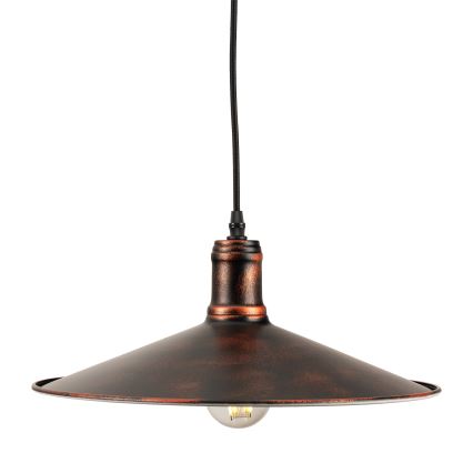 BRILAGI - Pendel på kabel FORGE 1xE27/60W/230V Ø 36 cm patina/kobber