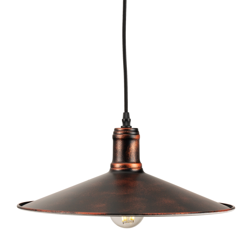 BRILAGI - Pendel på kabel FORGE 1xE27/60W/230V Ø 36 cm patina/kobber