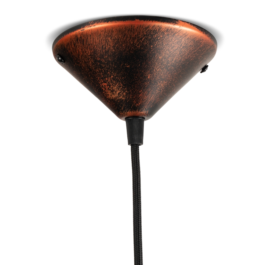 BRILAGI - Pendel på kabel FORGE 1xE27/60W/230V Ø 36 cm patina/kobber