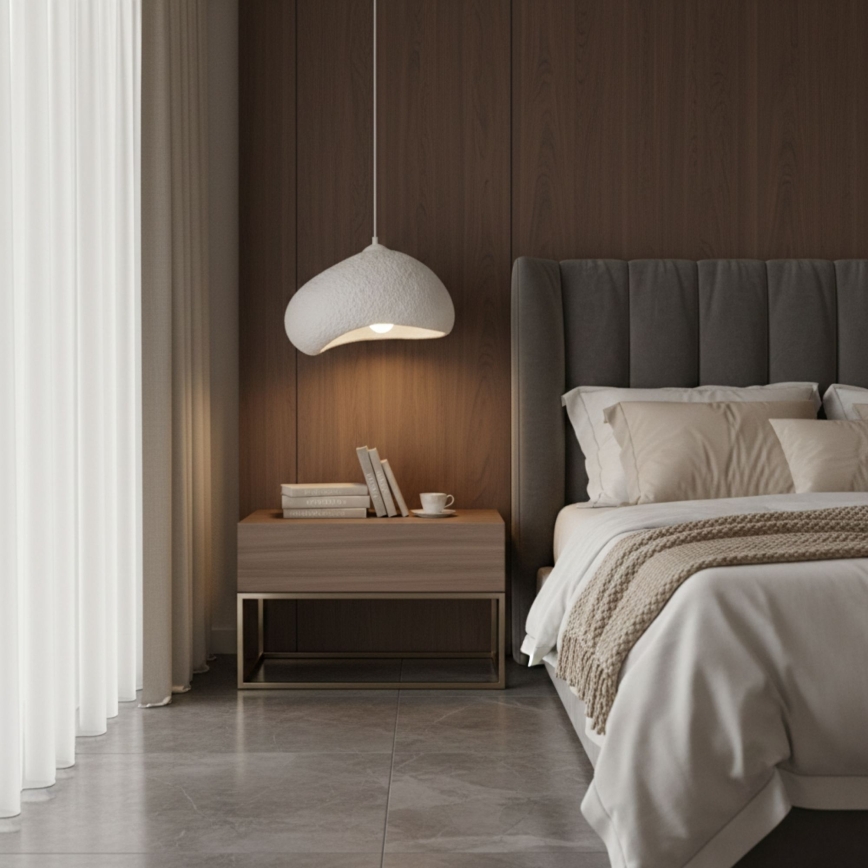 Brilagi - Pendel på kabel LOVAL 1xE27/40W/230V Ø 32 cm hvid