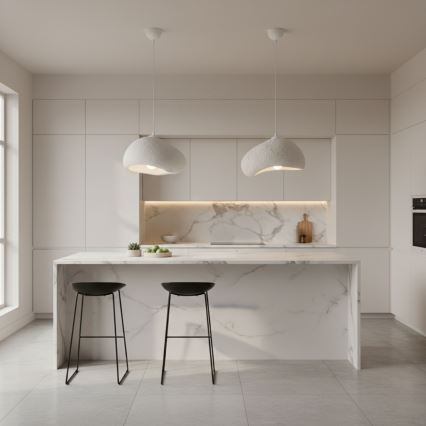 Brilagi - Pendel på kabel LOVAL 1xE27/40W/230V Ø 32 cm hvid