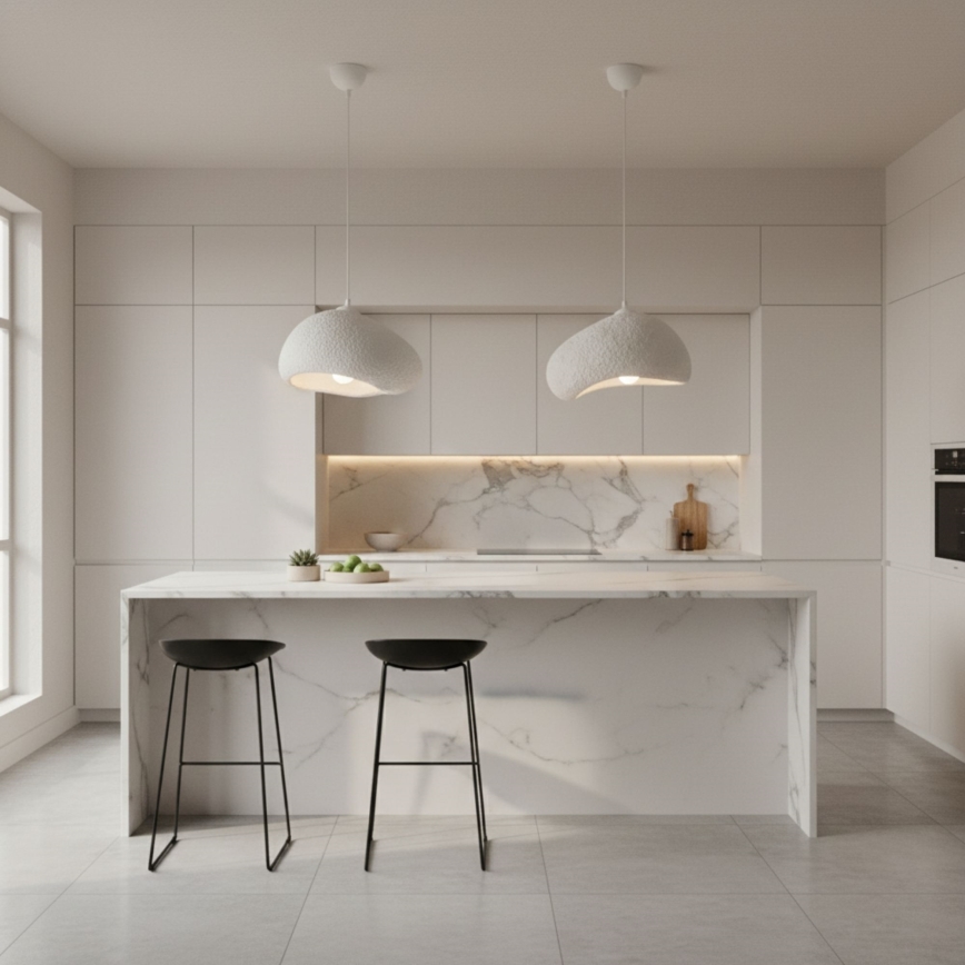 Brilagi - Pendel på kabel LOVAL 1xE27/40W/230V Ø 32 cm hvid