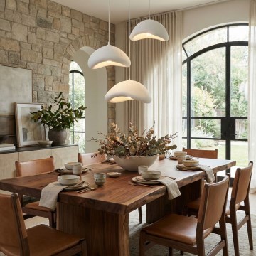 Brilagi - Pendel på kabel LUNA 3x E27/40W/230V Ø 82 cm, hvid