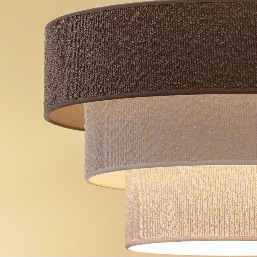 Brilagi - Pendel på kabel LUNETA 1xE27/60W/230V Ø 40 cm grå/creme/hvid