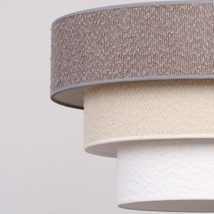 Brilagi - Pendel på kabel LUNETA 1xE27/60W/230V Ø 40 cm grå/creme/hvid