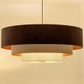 Brilagi - Pendel på kabel LUNETA 3xE27/60W/230V Ø 80 cm brun/beige/creme