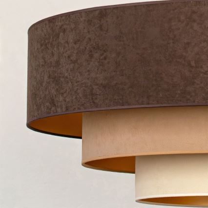 Brilagi - Pendel på kabel LUNETA 3xE27/60W/230V Ø 80 cm brun/beige/creme