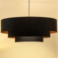 Brilagi - Pendel på kabel LUNETA 3xE27/60W/230V Ø 80 cm sort/guld
