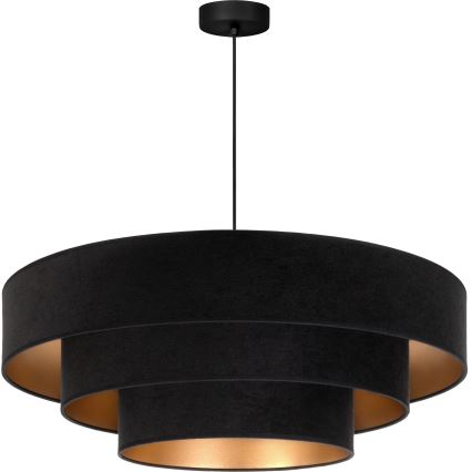 Brilagi - Pendel på kabel LUNETA 3xE27/60W/230V Ø 80 cm sort/guld