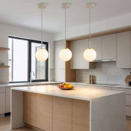 Brilagi - Pendel på kabel MILO ECRU 1xE27/60W/230V beige/guld