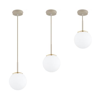 Brilagi - Pendel på kabel MILO ECRU 1xE27/60W/230V beige/guld