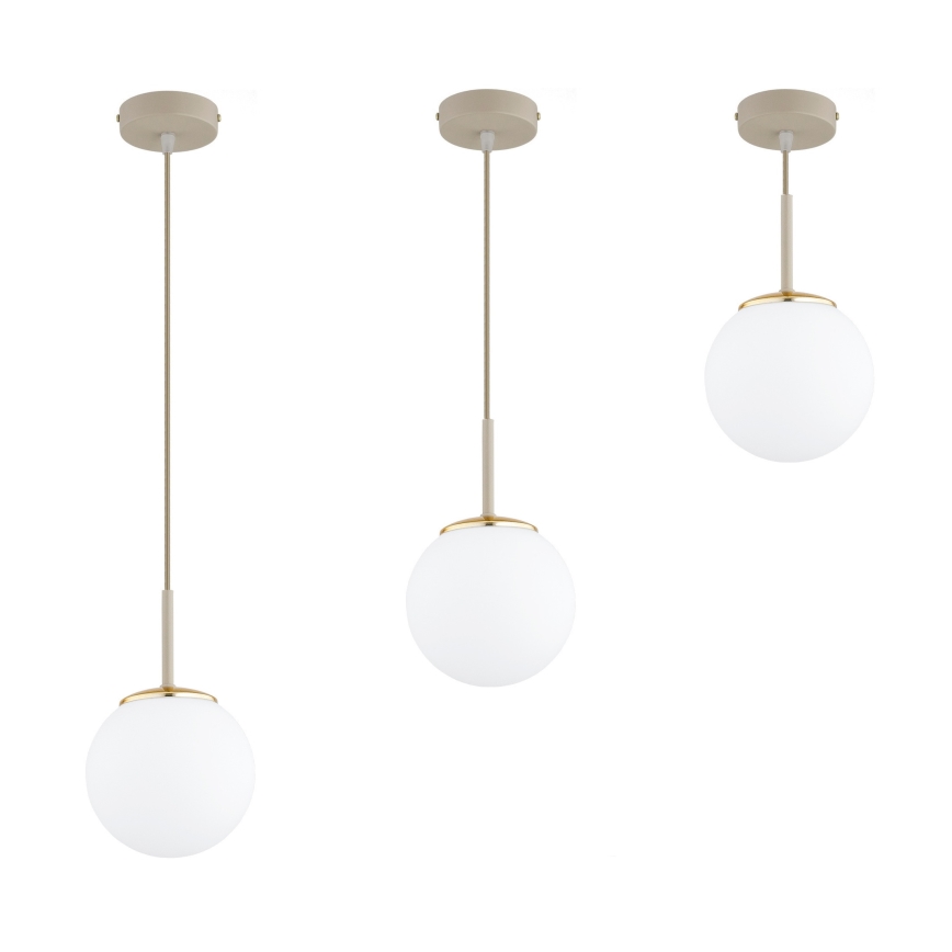 Brilagi - Pendel på kabel MILO ECRU 1xE27/60W/230V beige/guld