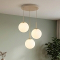Brilagi - Pendel på kabel MILO ECRU 3xE27/60W/230V beige/guld