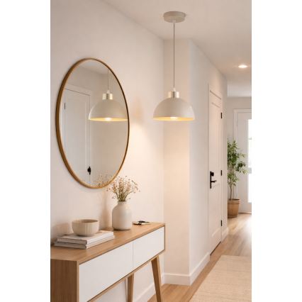 Brilagi - Pendel på kabel MOON 1xE27/60W/230V Ø 18 cm beige/guld