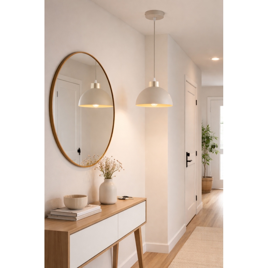 Brilagi - Pendel på kabel MOON 1xE27/60W/230V Ø 18 cm beige/guld