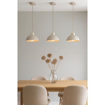 Brilagi - Pendel på kabel MOON 1xE27/60W/230V Ø 18 cm beige/guld