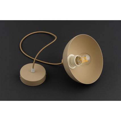Brilagi - Pendel på kabel MOON 1xE27/60W/230V Ø 18 cm beige/guld