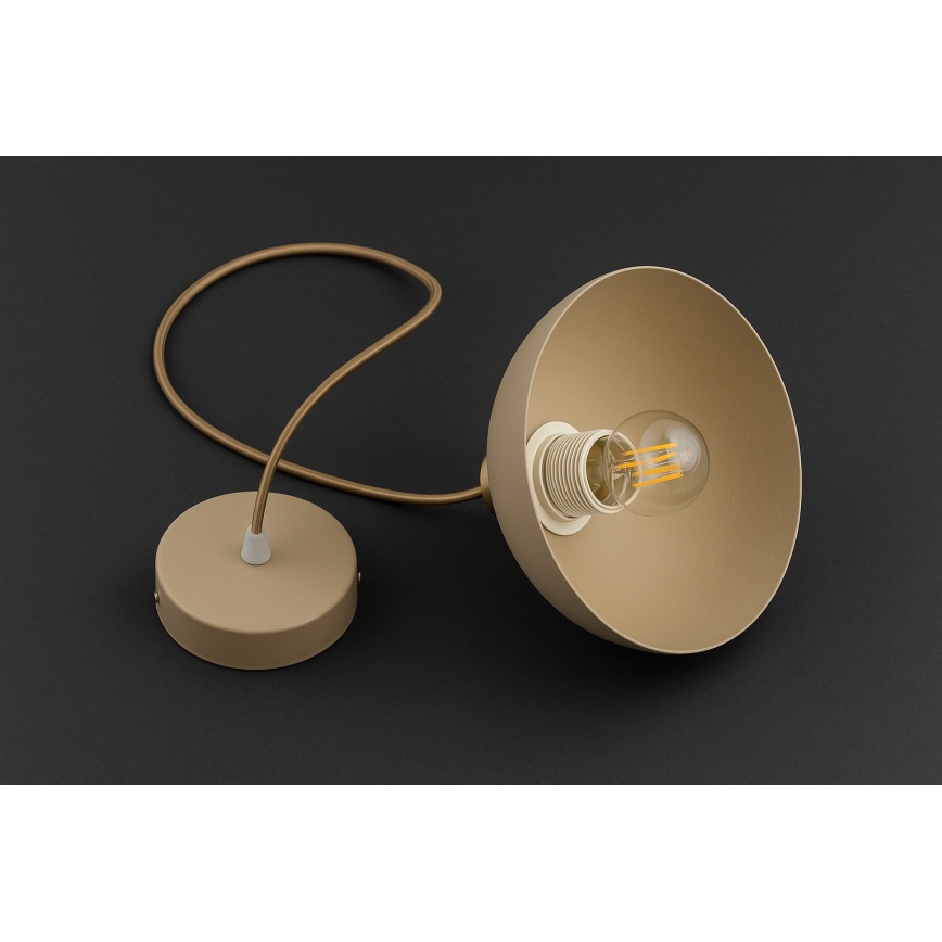Brilagi - Pendel på kabel MOON 1xE27/60W/230V Ø 18 cm beige/guld
