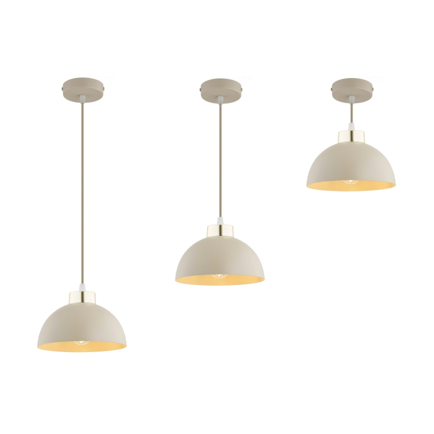 Brilagi - Pendel på kabel MOON 1xE27/60W/230V Ø 18 cm beige/guld