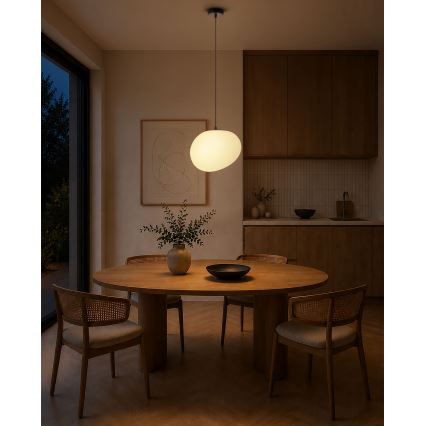 BRILAGI - Pendel på kabel PEBBLES 1xE27/40W/230V Ø 30 cm sort