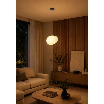 BRILAGI - Pendel på kabel PEBBLES 1xE27/40W/230V Ø 30 cm sort