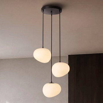 BRILAGI - Pendel på kabel PEBBLES 3xE27/40W/230V Ø 42 cm sort