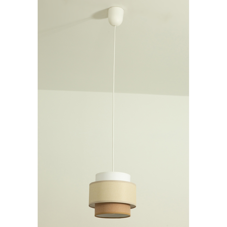 Brilagi - Pendel på kabel RESNA 1xE27/60W/230V Ø 20 cm creme/beige