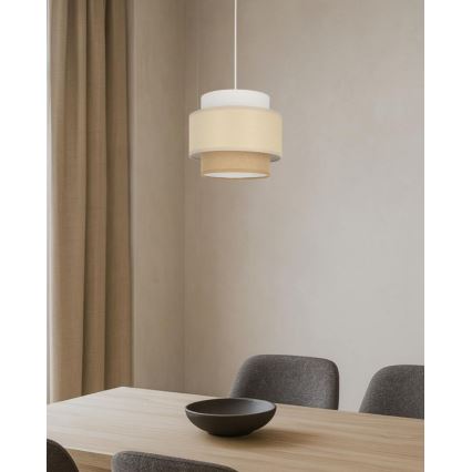 Brilagi - Pendel på kabel RESNA 1xE27/60W/230V Ø 20 cm creme/beige