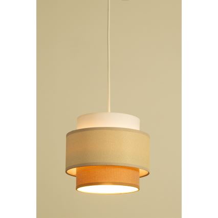 Brilagi - Pendel på kabel RESNA 1xE27/60W/230V Ø 20 cm creme/beige