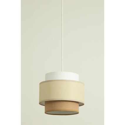 Brilagi - Pendel på kabel RESNA 1xE27/60W/230V Ø 20 cm creme/beige
