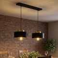 Brilagi - Pendel på kabel SPRING 2xE27/60W/230V sort/guld